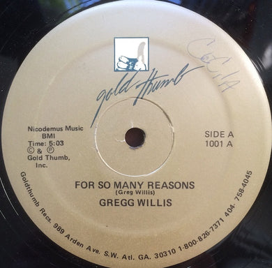 Gregg Willis : For So Many Reasons (12