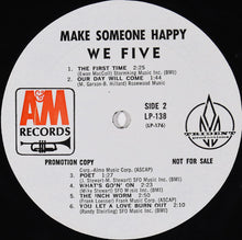 Load image into Gallery viewer, We Five : Make Someone Happy (LP, Mono, Promo)