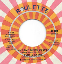 Load image into Gallery viewer, Tony And Carol : My Love Grows Deeper (7", Single)