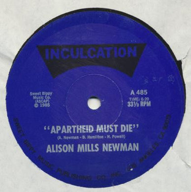 Alison Mills Newman / Bruce Williamson Jr. : Apartheid Must Die / Free All South Africans (Rap) (12