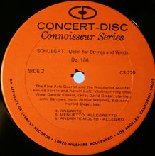 Load image into Gallery viewer, Franz Schubert - The Fine Arts Quartet And New York Woodwind Quintet With Harold Siegel : Octet In F Major, Opus 166, For Strings And Winds (LP, Album)