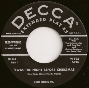 Fred Waring & The Pennsylvanians : 'Twas The Night Before Christmas (2x7", Album, EP)