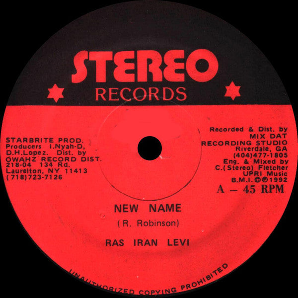 Ras Iran Levi : New Name (12