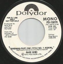 Load image into Gallery viewer, Rare Bird : Birdman - Part One (Title No. 1 Again) (7", Single, Mono, Promo)