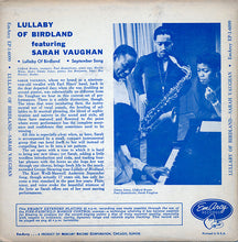 Load image into Gallery viewer, Sarah Vaughan : Lullaby Of Birdland (7", EP)