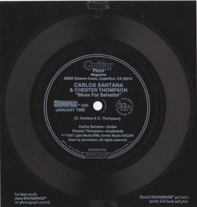 Carlos Santana & Chester Thompson (2) : Blues For Salvador (Flexi, 7", Promo)