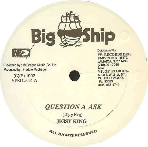 Jigsy King / Fragga Ranks : Question A Ask / Born Superstar (12