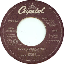 Load image into Gallery viewer, The Sweet : Love Is Like Oxygen (7", Single, Win)