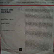 Load image into Gallery viewer, Alexander Jenner - Franz Liszt / Frédéric Chopin : Bekannte Und Beliebte Stücke Für Klavier, 2. Folge (7", Mono)