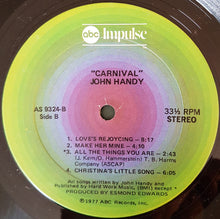 Load image into Gallery viewer, John Handy : Carnival (LP, Album)