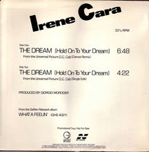 Load image into Gallery viewer, Irene Cara : The Dream (Hold On To Your Dream) (12&quot;, Single, Promo)