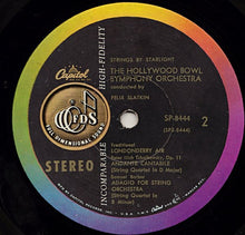 Load image into Gallery viewer, The Hollywood Bowl Symphony Orchestra Conducted By Felix Slatkin : Strings By Starlight (LP, Album)