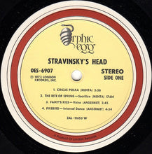 Load image into Gallery viewer, Igor Stravinsky : Stravinsky's Head (LP, Comp)