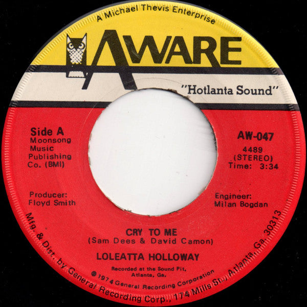 Loleatta Holloway : Cry To Me (7