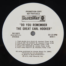 Load image into Gallery viewer, Earl Hooker : Do You Remember The Great Earl Hooker (LP, Album, Promo)