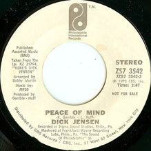 Load image into Gallery viewer, Dick Jensen : Peace Of Mind (7&quot;, Single, Promo)