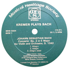 Load image into Gallery viewer, Johann Sebastian Bach - Gidon Kremer, Leningrad Academic Philharmonic Symphony Orchestra, Mariss Jansons : Kremer Plays Bach (2xLP)