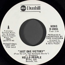 Load image into Gallery viewer, Hello People : Just One Victory (7", Mono, Promo)
