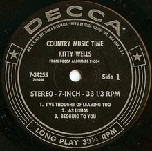 Load image into Gallery viewer, Kitty Wells : Country Music Time (7&quot;, Jukebox)