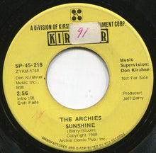 Load image into Gallery viewer, The Archies : Sunshine  (7", Single, Promo)