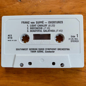 Franz von Suppé - Südwestfunkorchester Baden-Baden Conducted By Tibor Szöke : Overtures (Cass, Album, RE)