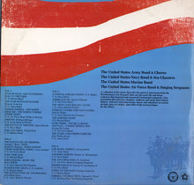 Load image into Gallery viewer, The United States Army Band &amp; The United States Army Chorus, U.S. Navy Band &amp; U.S. Navy Sea Chanters, U.S. Marine Band, United States Air Force Band &amp; Singing Sergeants : Broad Stripes Bright Stars (2xLP, Comp)