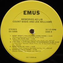 Load image into Gallery viewer, Joe Williams / Count Basie : Memories Ad-Lib (LP, Album)