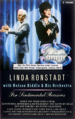 Linda Ronstadt With Nelson Riddle And His Orchestra : For Sentimental Reasons (Cass, Album, Club, Dol)