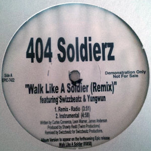 404 Soldierz : Walk Like A Soldier (Remix) (12", Promo)