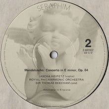 Load image into Gallery viewer, Jascha Heifetz, Sir Thomas Beecham, The Royal Philharmonic Orchestra : Mozart &amp; Mendelssohn Concertos (LP, Comp, Mono)