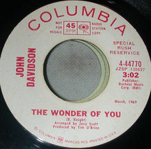 Load image into Gallery viewer, John Davidson : The Wonder Of You (7", Promo)
