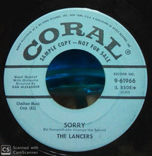 Load image into Gallery viewer, The Lancers (4) : Sorry (7", Single, Promo)