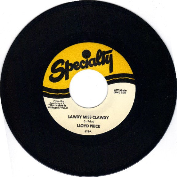 Lloyd Price : Lawdy Miss Clawdy / Mailman Blues (7