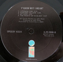 Load image into Gallery viewer, John &quot;Speedy&quot; Keen : Y&#39;Know Wot I Mean? (LP, Album)