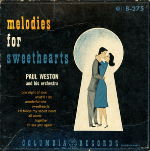 Paul Weston And His Orchestra : Melodies For Sweethearts (4x7", Album, Box)