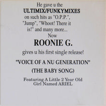 Load image into Gallery viewer, Roonie G Featuring A Little Girl Named Ariel : Voice Of A Nu Generation (The Baby Song) (12&quot;)