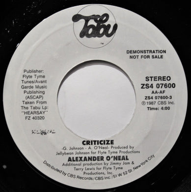 Alexander O'Neal : Criticize (7