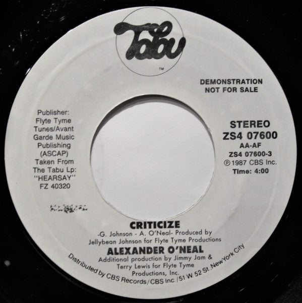 Alexander O'Neal : Criticize (7