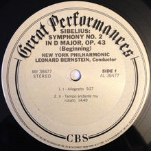 Load image into Gallery viewer, Jean Sibelius / The New York Philharmonic Orchestra Conducted By Leonard Bernstein : Sibelius: Second Symphony In D Major, Op. 43 (LP, RE, RM)