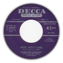 Load image into Gallery viewer, Hamilton Quartet : In The Hour Of Trial / Does Jesus Care (7", Single)