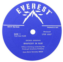 Load image into Gallery viewer, George Gershwin – William Steinberg conducting the The Pittsburgh Symphony Orchestra, Jesus Maria Sanroma : Rhapsody In Blue / An American In Paris (LP, Mono)