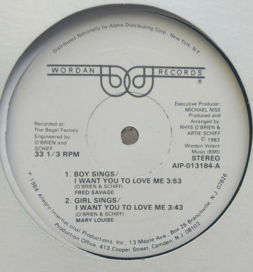 Fred Savage / Mary Louise : I Want You To Love Me / Horny (12