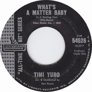 Timi Yuro : Hurt / What's A Matter Baby (7", Single, RP)