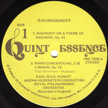 Load image into Gallery viewer, Sergei Vasilyevich Rachmaninoff, Earl Wild / Jascha Horenstein, The Royal Philharmonic Orchestra : Piano Concerto No. 2 / Rhapsody On A Theme Of Paganini (LP, Album)