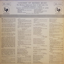 Load image into Gallery viewer, Mormon Tabernacle Choir : Concert Of Sacred Music (LP, Album, Mono)