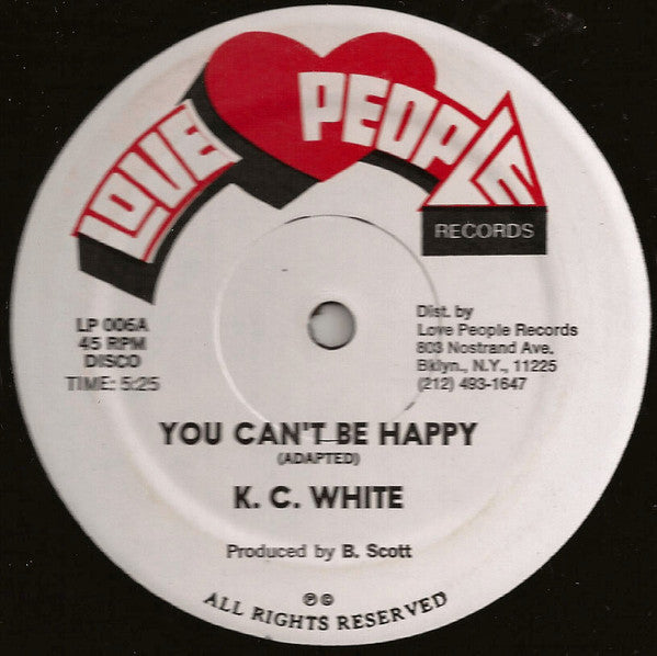 K.C. White : You Can't Be Happy (12