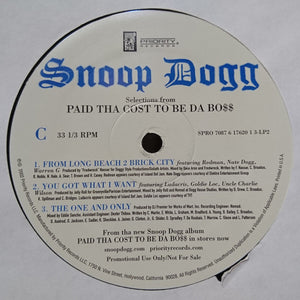 Buy Snoop Dogg : Selections From Paid Tha Cost To Be Da Bo
 (2xLP
