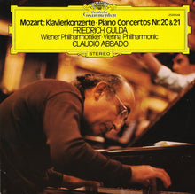 Load image into Gallery viewer, Mozart* – Friedrich Gulda, Wiener Philharmoniker · Vienna Philharmonic*, Claudio Abbado : Klavierkonzerte · Piano Concertos Nr. 20 &amp; 21 (LP)