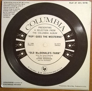 Luther Henderson And His Orchestra : Presenting A Selection From The Columbia Album "Pop! Goes The Westerns" (Flexi, 6", Shape, S/Sided, Card, Promo)