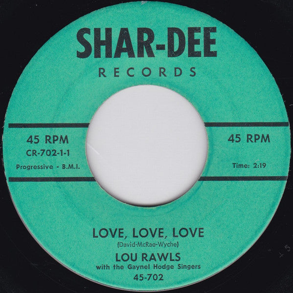 Lou Rawls With The Gaynel Hodge Singers : Love, Love, Love (7